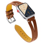 Apple Watch Series 4 40mm hollow genuine leather watch band - Brown