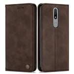 BE Cover for Nokia 2.4 Case Flip Leather Book Stand View Folio with Magnetic Closure & Card Slots Phone Full Wallet Smart Nokia 2.4 Cover Coffee