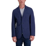 Haggar Men's Smart Wash Comfort Stretch Jacket Slim Fit Casual Blazer, Midnight, 44-46 Regular