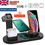 4in1 Wireless Charging Station Dock Charger Stand For AirPods Apple Watch iPhone