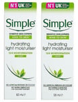 2 x Simple 12hr Hydrating Light Moisturiser - Light -   (2 x 125ml)