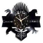 KingLive Game of Thrones Fire and Blood Vinyl Wall Clock Birthday Gift For Him Her Perfect Wall Element Home Decor (No led)