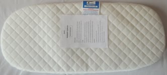 NEW DELUXE SAFETY MATTRESS FOR SILVER CROSS SURF CARRYCOT QUILTED MATTRESS