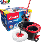 Easy  Wring  and  Clean  Microfibre  Mop  and  Bucket  with  Power  Spin  Wringe