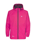 Trespass Mens & Womens/Ladies Qikpac Packaway Waterproof Shell Jacket - Pink Polyamide - Size 2XS