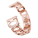 Rhinestone Metallarmband Samsung Galaxy Watch 42mm Rose Guld