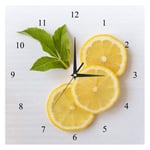 BestIdeas Wall Clocks Fresh Lemon Slices Battery Operated Number Clock for Bedroom Living Kitchen Office Home Decor Silent & Non-Ticking