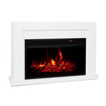 Electric Fireplace and Surround 2000W Electric Fire Stove Heater LED Flame White