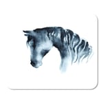 Mousepad Computer Notepad Office Artistic Wet Watercolor Horse Head Tack Ink Animals Brush Home School Game Player Computer Worker Inch