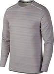 Nike M NK Dry Miler Top LS T-Shirt à Manches Longues Homme, Atmosphere Grey/HTR/Reflective, FR : M (Taille Fabricant : M)