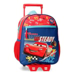 Joumma Disney Cars Lets Race School Backpack with Trolley Red 27x33x11cm Polyester 9.8L, red, School Backpack with Trolley