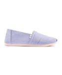 Toms Womens Alpargata Shoes - Blue Canvas - Size UK 4