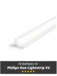 Light Solutions Aluminum Profile - Model C for Philips Hue and Lifx - White 1 meter