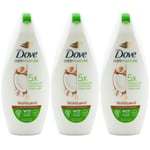 Dove Wohltuend Shower 3 X 225ml With Coconut Oil & Almond Extract Care By Nature