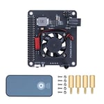 3CM Quiet Fan Cooling,provides a Safe Shutdown Function,DockerPi Power Board 5V4A For Raspberry Pi 4 Model B & Raspberry Pi 3B+ & Raspberry Pi 2B/3B,IR remote Control Switch,Button Control Switch