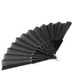 Solfjäder i Plast - Svart Fjäder Svart one size black