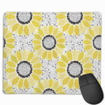 Colorful Illustration of Sun Flower Mouse Pad with Stitched Edge Computer Mouse Pad with Non-Slip Rubber Base for Computers Laptop PC Gmaing Work Mouse Pad`A6