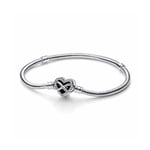 Pandora Moments Sparkling Infinity Heart Clasp Snake Chain armband 21 cm 592645C01