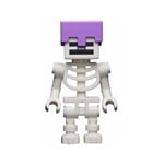 Minecraft LEGO Minifigure Skeleton Enchanted Diamond Helmet Minfig 21146