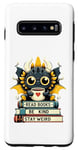 Coque pour Galaxy S10 Des livres à lire avec un petit dragon drôle, soyez gentil, restez un amateur de livres étrange