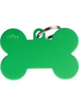 MyFamily ID Tag Basic Collection Bone XL green in aluminium