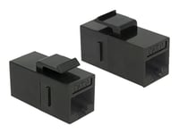 Delock Keystone Module - Modulär Insats (Koppling) - Cat 6 - Utp - Rj-45 - Svart