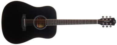 MORGAN W 09 BK Akustisk Gitar sort matt Stålstrenger Med hvit binding