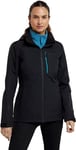 Mountain Warehouse Rainforest Womens  Jacket uk 12 Black Waterproof Hooded  Coat