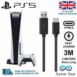 PS5 Controller USB Charging Cable USB-C 3m Extra long