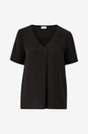 JDY - Blus jdyDivya S/S Top Wvn - Svart