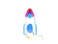 Standart Wall Led Light Party Rocket Rgb Usb
