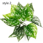 Artificial Plant Fake Leaf Green Grass Style 2