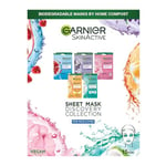 GARNIER Skin Active - Lot De 5 Masques Tissu Hydra Bomb - Visage & Yeux - Hydratation, Éclat & Nutrition - Acide Hyaluronique - Peaux Fatiguées, Ternes ou Désydratées - x5