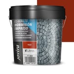 JOVIRA PINTURAS Peinture Sol En Béton Résine de rénovation pour sols en béton (4 Litres, Rouge)