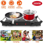 2000W Electric Hotplate Portable Kitchen Table Top Cooker Stove Double Hot Plate