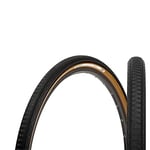 Panaracer GravelKing Semi Slick TLC Folding Tyre : Black/Brown, 700 x 43c
