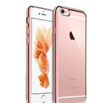 IPHONE SE CASE, Silicone Gel Case Cover and Screen Protector for iPhone SE By AMPLE® (ROSE GOLD)