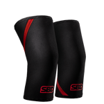 SBD Knee Sleeves, 7mm, Black/Red
