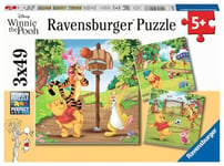 Ravensburger - Puzzle Enfant - Puzzles 3x49 p - Journée sportive / Disney Winnie l'Ourson - Dès 5 ans - 05187