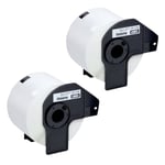 PerfectPrint Compatible Label Roll Replacement for Brother QL-810W QL-820NWB QL-580N QL-800 QL-1050 QL-1050N QL-1060N QL-500 QL-550 QL-570 QL-710W QL-720NW DK-11202 (Black on White, 2-Pack)