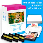 Canon KP-108IN Ink and 108 Photo Paper for Selphy CP1000 CP1200 CP1300 CP730 Lot