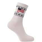 POLO RALPH LAUREN RL Womens Off White USA Flag Socks >> One Size UK 4-7 EU 37-41