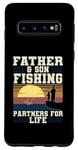Coque pour Galaxy S10 Père-fils Partenaires de pêche pour la vie rétro assortis