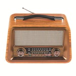 Portable Wooden Retro Radio Wireless Bluetooth Speakers HIFI Stereo AM/FM Radio