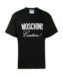 Moschino Mens A0710 5240 1555 T-Shirt - Black Cotton - Size 2XS