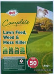 Doff Complete 4 In 1 Lawn Feed Moss Weed Killer Thickener 50 Sq M Coverage 1.6kg