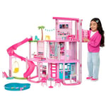 Barbie - Bundle Pack - Dreamhouse (HMX10) + Chelsea Doll (FWV20) . Dollhouse Playset with 75+pieces and 3-Story Slide, Pet elevator. Chelsea Travel Doll with Puppy , Carrier. For +3 Year Old