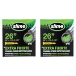 Slime 30060 Bike Inner Tube with Slime Puncture Sealant, Self Sealing, Prevent and Repair, Presta Valve, 47/57-559mm (26"x1.75-2.125") (Pack of 2)