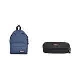 EASTPAK ORBIT XS Mini Backpack, 10 L - Powder Pilot (Blue) OVAL SINGLE Pencil Case, 5 x 22 x 9 cm - Black (Black)