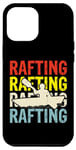 Coque pour iPhone 12 Pro Max Rétro Rafting Adventure River Rafting Eau vive Canoë Lac